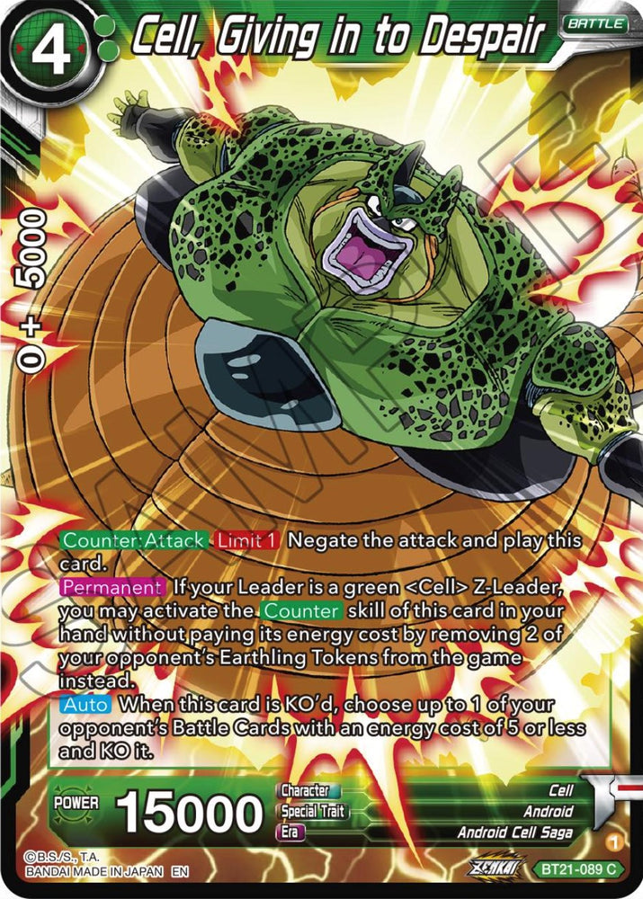 Cell, Giving in to Despair (BT21-089) [Wild Resurgence]