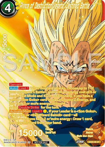 Prince of Destruction Vegeta, Destined Battle (Premium Alt-Art Card Set 2024 Vol.2) (SD22-06) [Promotion Cards]