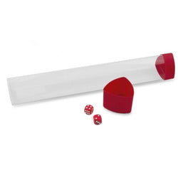 BCW Clear Playmat Tube with Red Caps/Dice