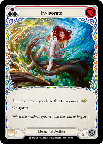 Invigorate (Red) [ELE103] (Tales of Aria)  1st Edition Rainbow Foil