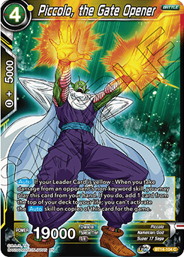 Piccolo, the Gate Opener (BT14-104) [Cross Spirits]