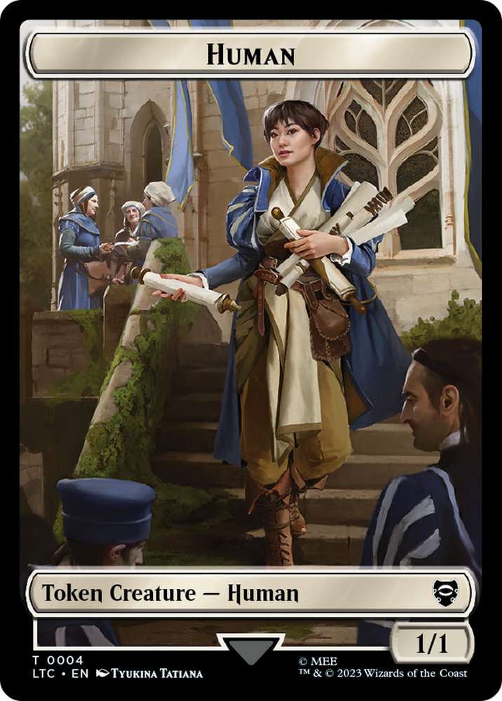 Human // Treasure Double-Sided Token [The Lord of the Rings: Tales of Middle-Earth Commander Tokens]