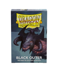 Dragon Shield: 100ct Outer Sleeves - Matte Black (Standard)