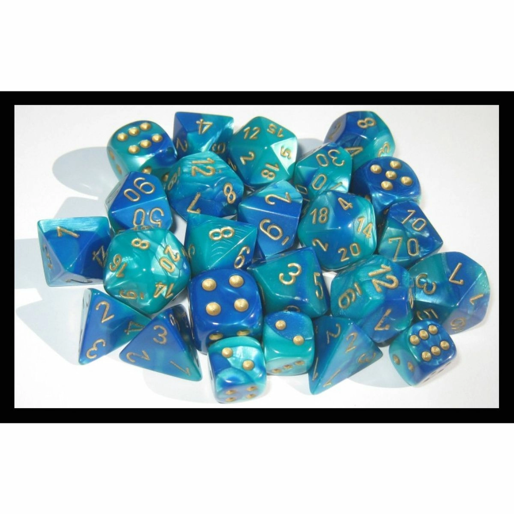 CHX 26459 Gemini Blue Teal/Gold 7-Die Set