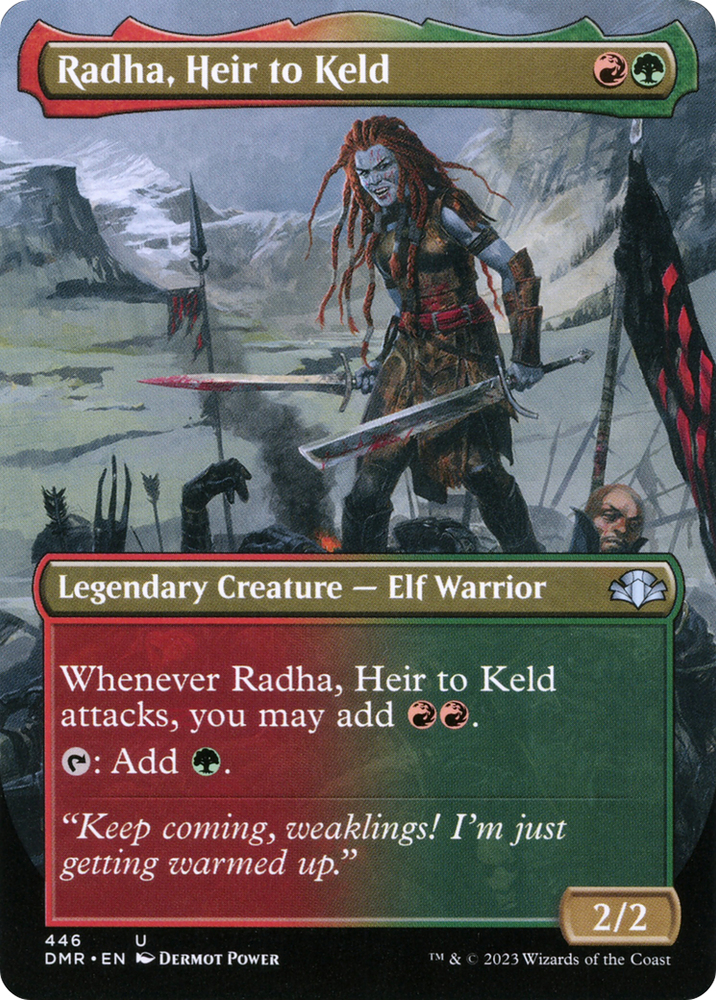 Radha, Heir to Keld (Borderless Alternate Art) [Dominaria Remastered]